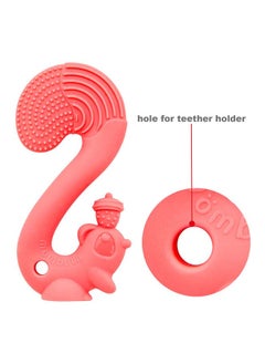Mombella Squirrel Teether Toy | BPA-Free Silicone | Soft & Safe Baby Teething Toy | Fun Acorn Design | Dishwasher & Freezer Safe | 3M+ | Product Dimensions: L 9 x W 6 x H 14 cm  - Image 2