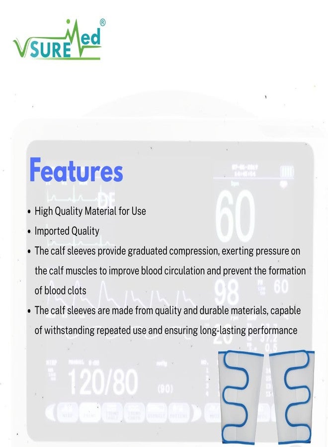 VSUREMED DVT Pump Calf Sleeves Garments Pair (White) - Image 3