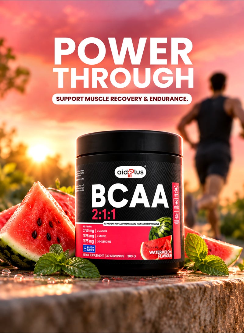 ايد بلس بطيخ BCAA 2:1:1، 300 غرام | 10 غرامات من BCAAs لكل حصة | تعافي العضلات وترطيبها | إلكتروليتات وأحماض أمينية | مكمل بروتين - Image 4