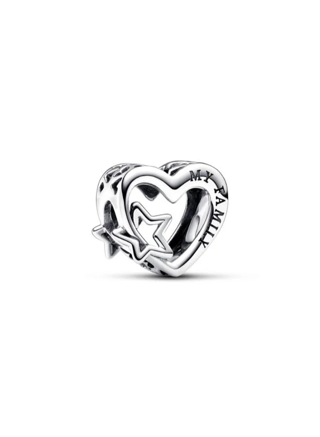 PANDORA Openwork Family Heart & Star Charm