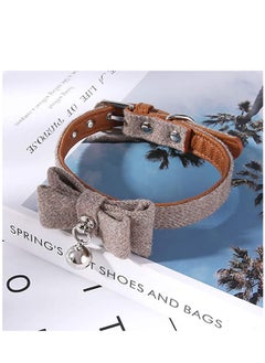 KASTWAVE 4pcs Pet Collars Bow Tie Dog Collars with Bell Ajustable Cloth Collars for Dog Cat Puppy Kitten  - Image 4