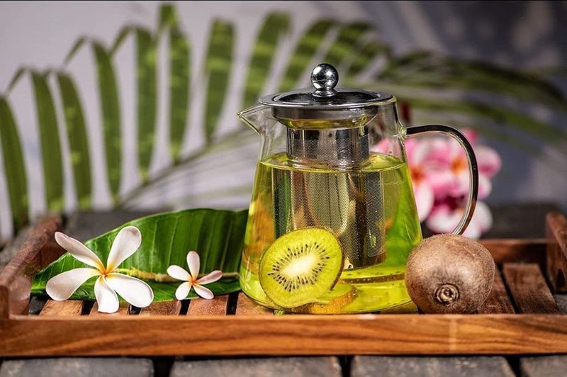 SHREE HANS CREATION Borosilicate Glass Teapot with Stainless Steel Infuser & Lid, Tea Kettle Stovetop Safe, Heat Resistant, Strainer Perfect for Tea and Coffee Maker (Triangle Shape (750 ml)) - Image 1