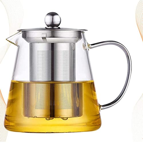 SHREE HANS CREATION Borosilicate Glass Teapot with Stainless Steel Infuser & Lid, Tea Kettle Stovetop Safe, Heat Resistant, Strainer Perfect for Tea and Coffee Maker (Triangle Shape (750 ml)) - Image 5