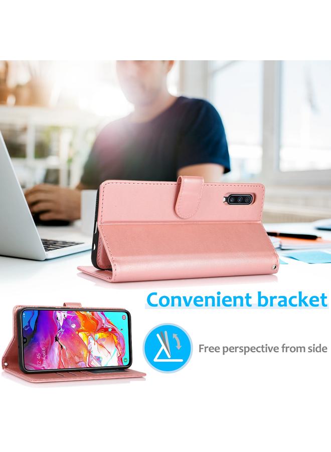 S-TOP Case For Samsung Galaxy A70 Calf Texture 2 in 1 Detachable Magnetic Back Cover Horizontal Flip Leather Case with Holder & Card Slots & Wallet & Photo Frame - Image 5