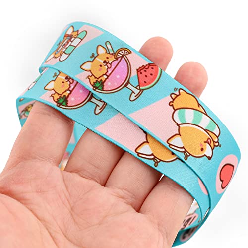 DMLSKY Cute Corgi ID Badge Holder with Lanyard, Kawaii Lanyard for ID Badges Kids Women Keychain with Clip for Keys - Image 5