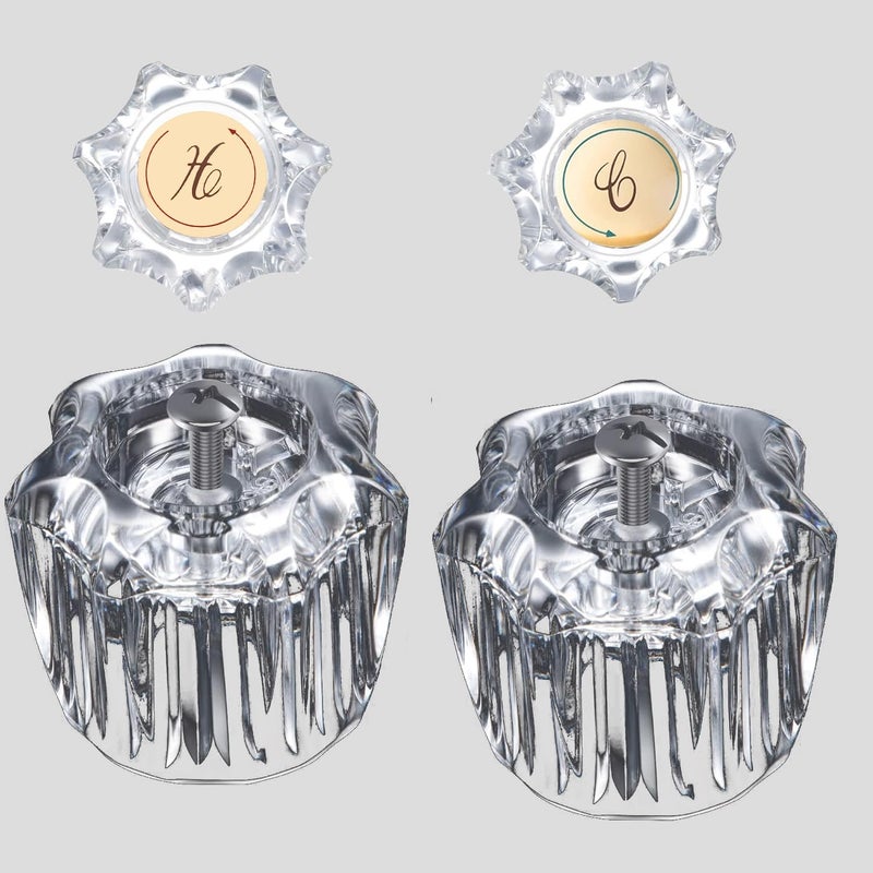 Ultroian Bathroom Faucet Handles Bathtub Shower Knob Replacement  Hot And Cold Faucet Replacement Handles Compatible With Delta/Delex Faucets - Image 3