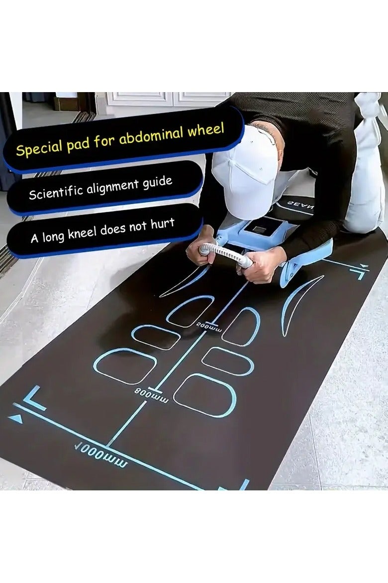 Abdominal Roller with Temporary Elbow Brace and Mobile Phone Holder With Exercise Equipment Mat for Ab Roller Exercise Wheel - Image 1