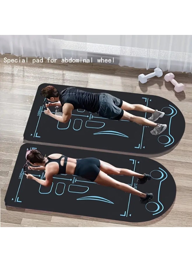 Abdominal Roller with Temporary Elbow Brace and Mobile Phone Holder With Exercise Equipment Mat for Ab Roller Exercise Wheel - Image 3