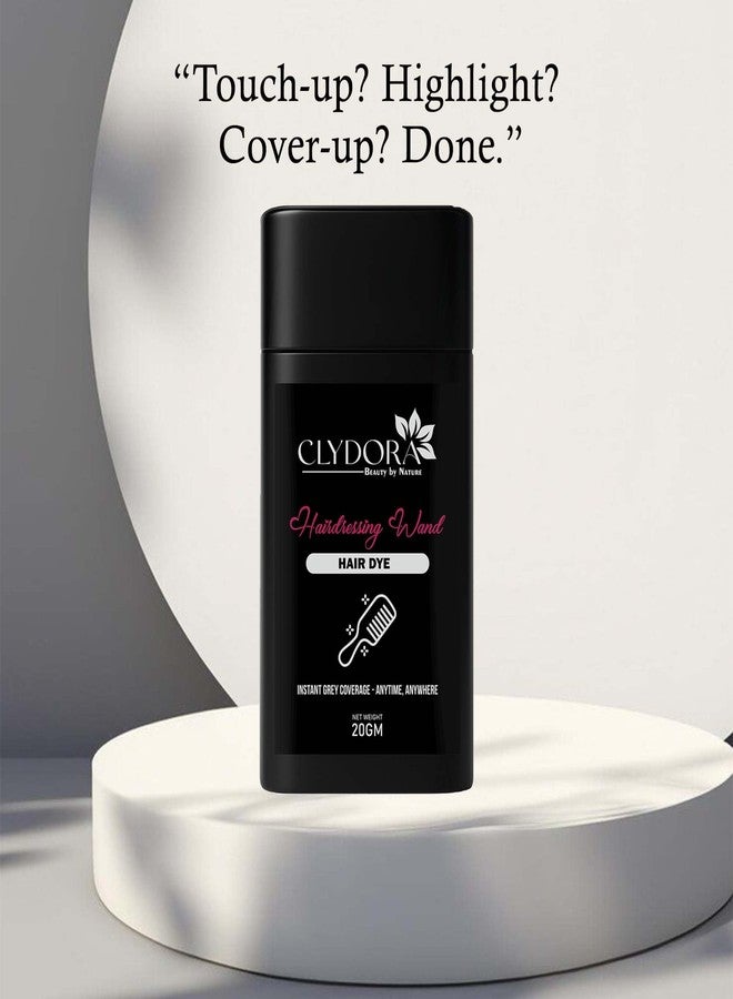 CLYDORA Hair Dye Comb Stick for Instant Grey Hair Coverage | Convenient Hair Colour Touch Up for Women | Waterproof & Sweat-Proof Hair Color Comb for Quick & Easy Application (BLACK) (Hair Dye) - Image 3