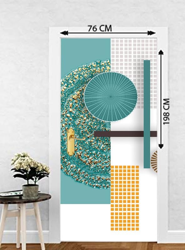 DECOR PRODUCTION Door Wallpaper | Strong PVC Material Decorative Sticker | Wallpaper for Home Doors/Almirah, Home Decor Items etc (Self Adhesive Door Deca, 30x76 Inch)_23 - Image 5