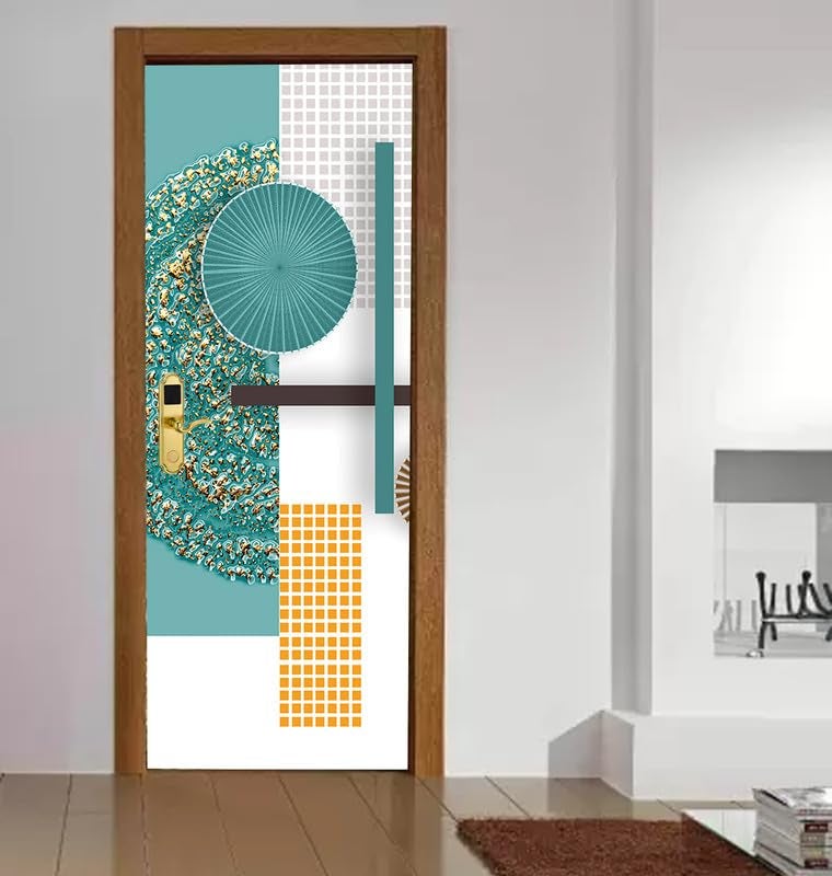 DECOR PRODUCTION Door Wallpaper | Strong PVC Material Decorative Sticker | Wallpaper for Home Doors/Almirah, Home Decor Items etc (Self Adhesive Door Deca, 30x76 Inch)_23 - Image 2