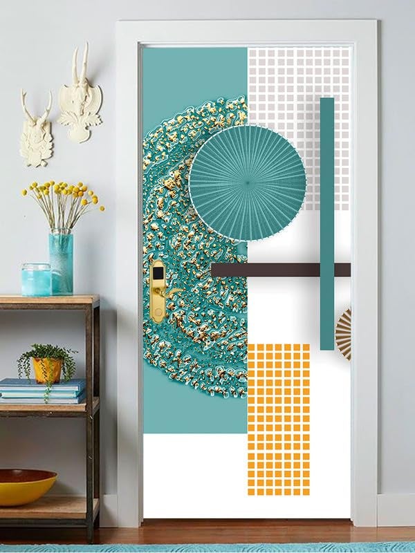 DECOR PRODUCTION Door Wallpaper | Strong PVC Material Decorative Sticker | Wallpaper for Home Doors/Almirah, Home Decor Items etc (Self Adhesive Door Deca, 30x76 Inch)_23 - Image 3