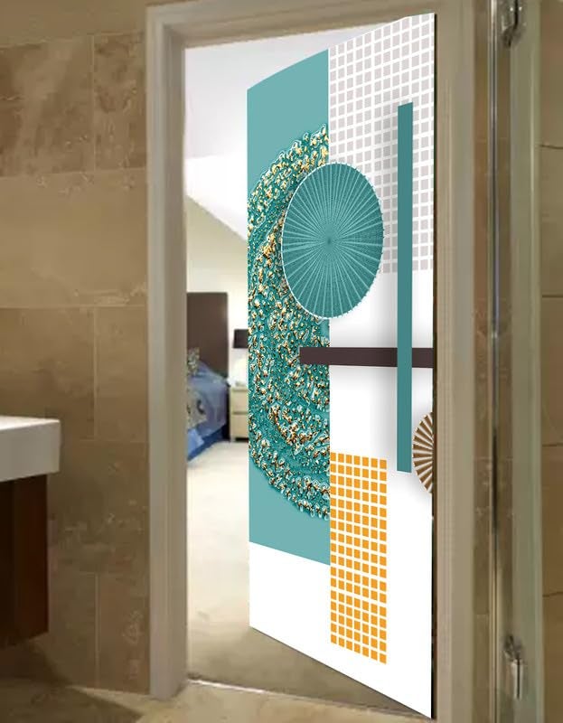 DECOR PRODUCTION Door Wallpaper | Strong PVC Material Decorative Sticker | Wallpaper for Home Doors/Almirah, Home Decor Items etc (Self Adhesive Door Deca, 30x76 Inch)_23 - Image 4