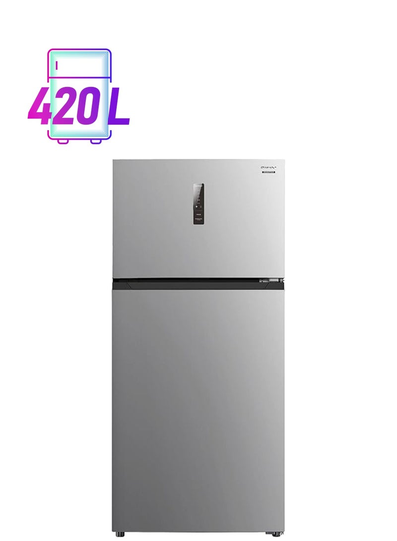 شارب ثلاجة ببابين، سعة 420 لترًا، SJ-HM-540-HS3، فضي 420 L SJ-HM-540-HS3 - Image 1