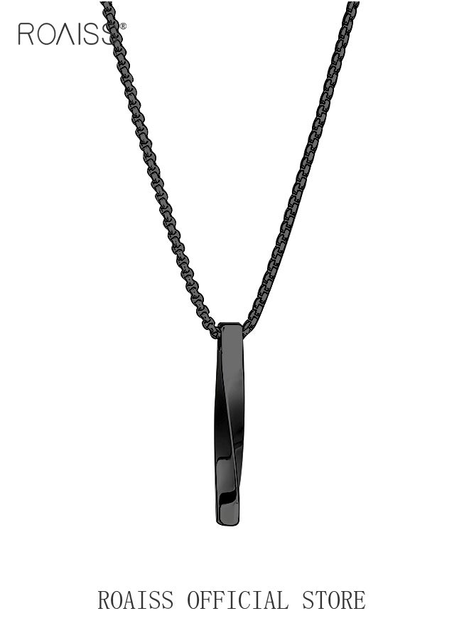 roaiss European Style Necklace Spiral Pendant Personalized Stainless Steel Titanium Steel Necklace Creative Punk Men's Pendant  - Image 2