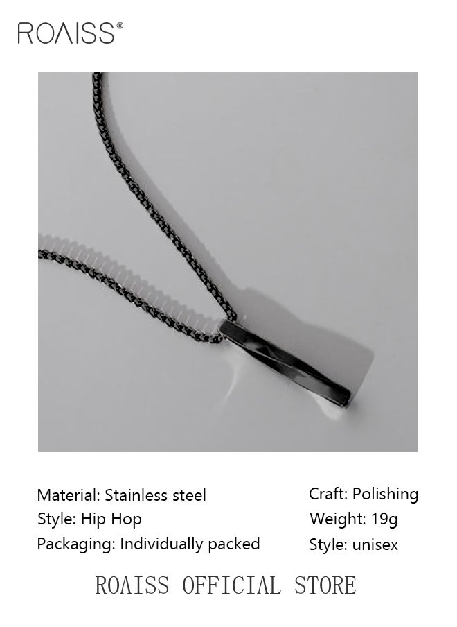 roaiss European Style Necklace Spiral Pendant Personalized Stainless Steel Titanium Steel Necklace Creative Punk Men's Pendant  - Image 4