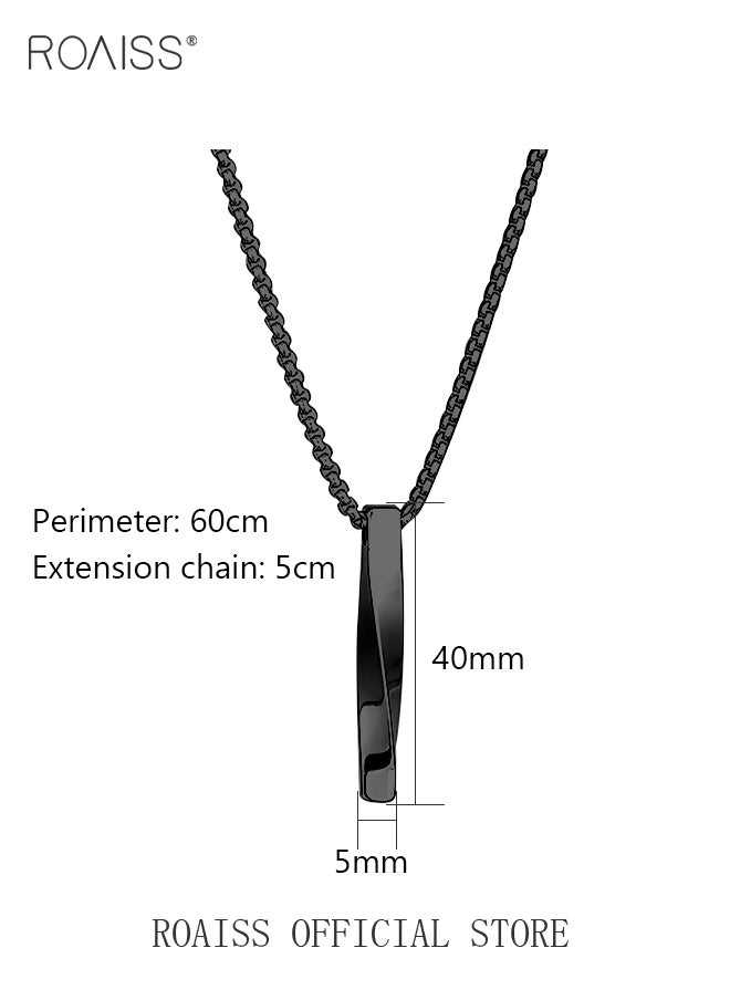 roaiss European Style Necklace Spiral Pendant Personalized Stainless Steel Titanium Steel Necklace Creative Punk Men's Pendant  - Image 3
