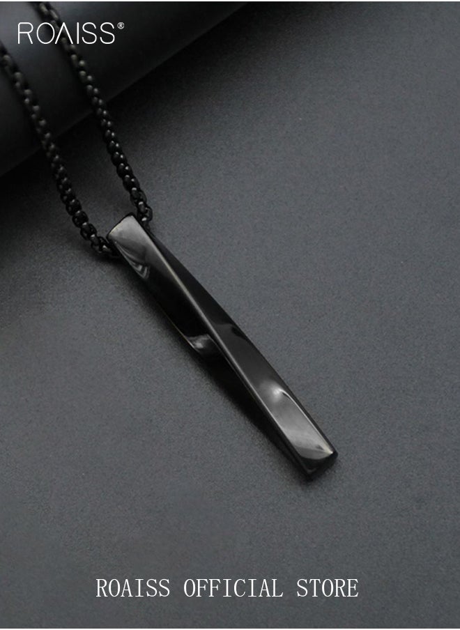 roaiss European Style Necklace Spiral Pendant Personalized Stainless Steel Titanium Steel Necklace Creative Punk Men's Pendant  - Image 5