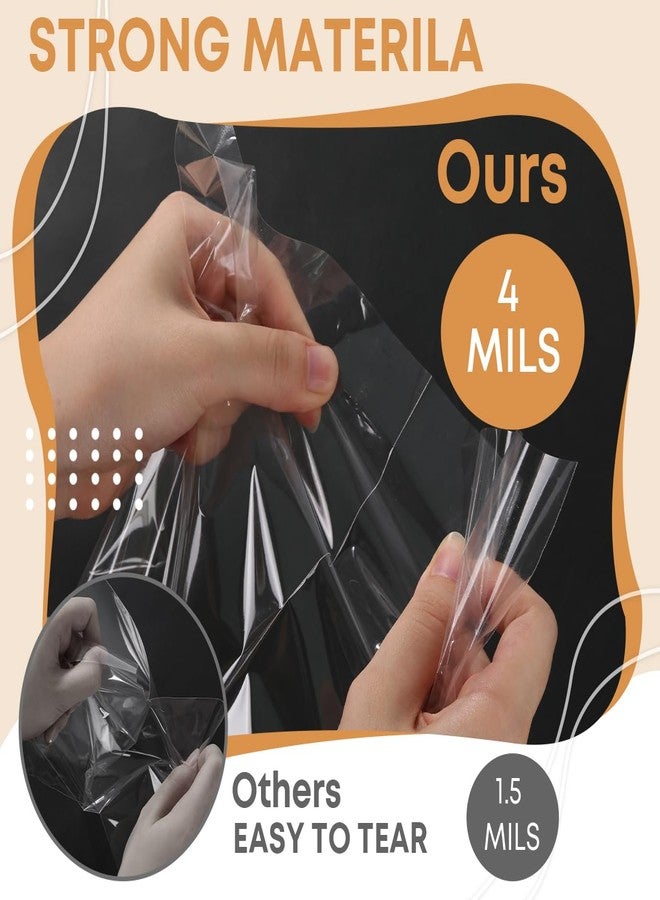 SUREHOME Cellophane Bags, 200 Pcs 6x10 Inch Clear Plastic Gift Bags with Twist Ties Cello Cookie Goodie Wraps for Birthday Party Favors Easter Candy Treat Gift Giving Homemade Snack Bakery Packaging - Image 5
