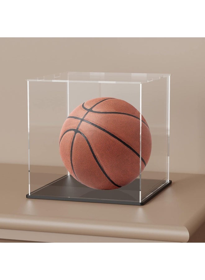 TPGP Display Case 11X11X11 Inch, Acrylic Display Box For Collectibles, Dustproof Acrylic Display Case With Lid And Matt Black Base For Models And Action Figures - Image 1