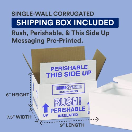 BOX USA Shipping Kits Small, 9.5"L x 9.5"W x 7"H 1-Pack | Insulated Shipment Kit Containing White Corrugated Carton with Lid for Packing, Shipping and Storage - Image 4