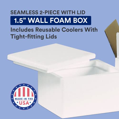 BOX USA Shipping Kits Small, 9.5"L x 9.5"W x 7"H 1-Pack | Insulated Shipment Kit Containing White Corrugated Carton with Lid for Packing, Shipping and Storage - Image 3