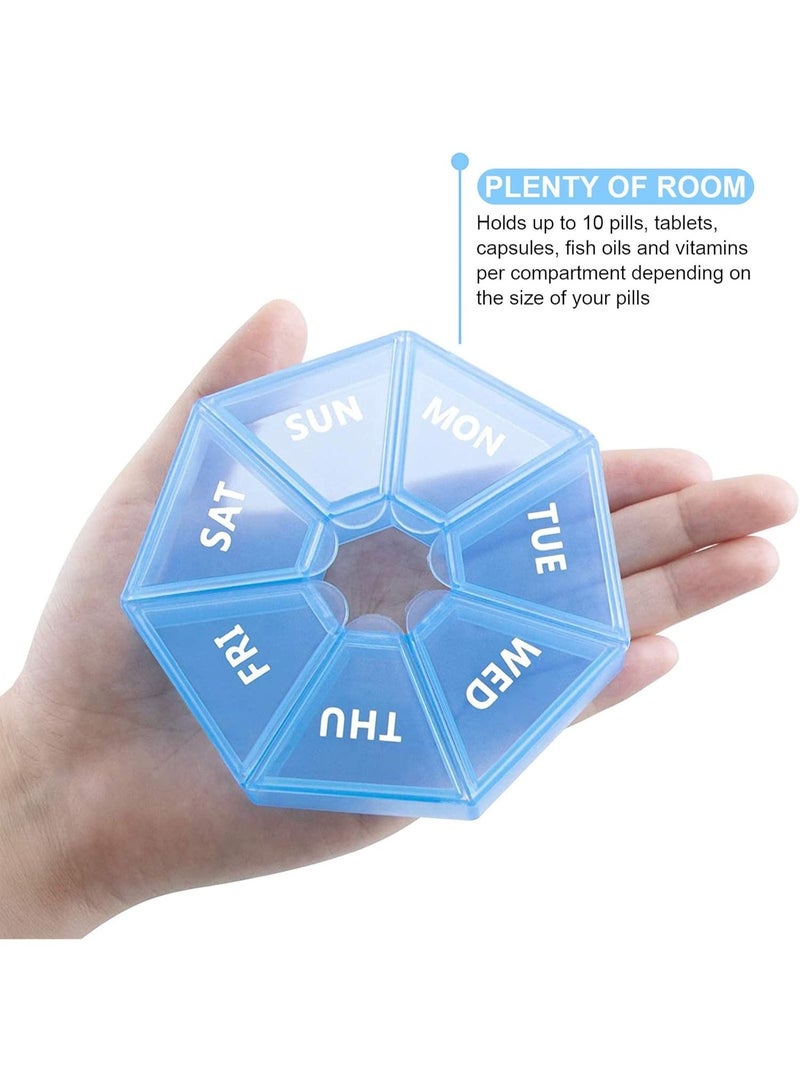 Daily Pill and Vitamin Organizer, Daily Pill Dispenser, Travel and Purse Friendly - 2 Pack - Image 5