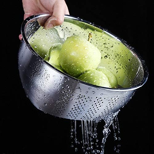 YUDONG Stainless Steel Rice Washing BowlWith Side Drainer Stainless Steel Large Capacity Fruit Vegetables Practical Washing Bowl Kitchen Supplies Rice Sieve Durable - Image 4