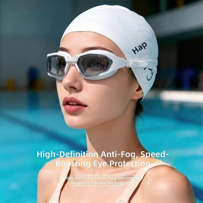 Waterproof Anti-Fog Swimming Goggles and Cap Set, 3-Level Adjustable, for Men, Women, Kids - Image 3