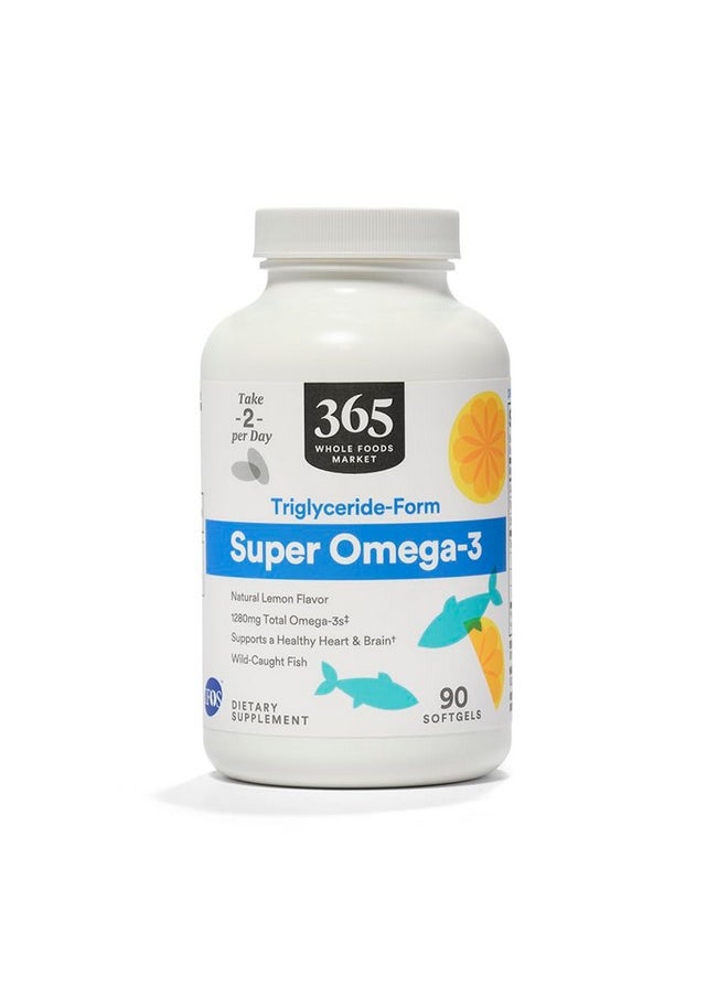 365 by Whole Foods Market Whole Foods Market, Super Omega 3 Whole Foods 1280 Mg, 90 Softgels  - Image 1