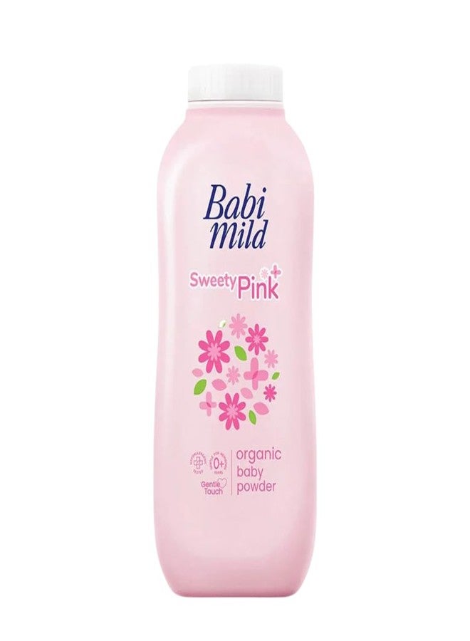 VIRAVIN HOUSEWARE Babi mild Sweety Pink Organic Baby Powder, Gentle Touch,160g./ Baby powder from baby mild smooth and fine powder/Product of Thailand. - Image 1