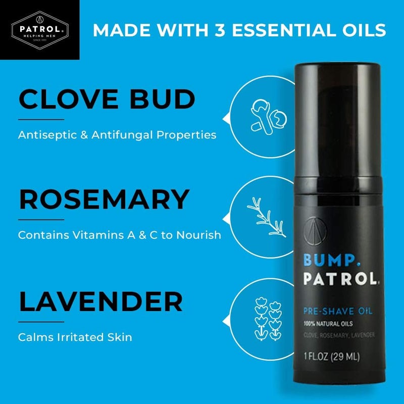 Bump Patrol Pre-Shave Oil for Men with Natural Essential Oils - Smooth Shave, Softer Skin - 1 Ounce - Image 4