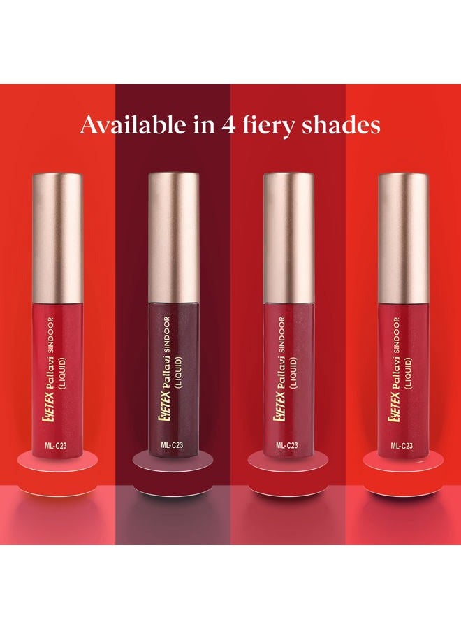 Eyetex Pallavi Sindoor Liquid, 7.5g (7.25mL) - Dark Maroon - Image 3