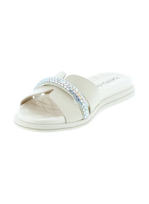 Beira Rio Beira Rio Ladies Flat Sandals Off White | Made In Brazil