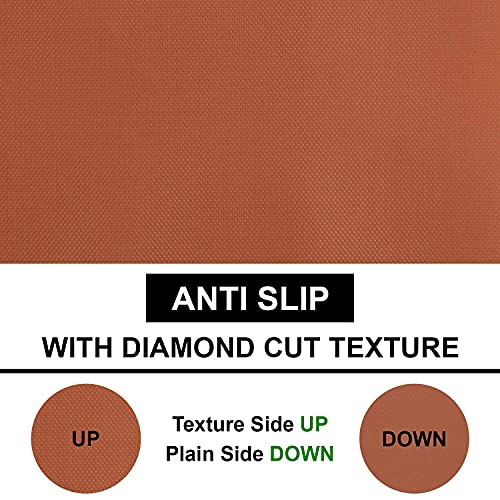 ElastPro (45 cm X 1.5 m) Brown EVA Food Grade Washable Anti Slip Mat/Sheet for Fridge, Shelf Liner, Table, Kitchen Drawer mat (Diamond Texture, Brown) - Image 3