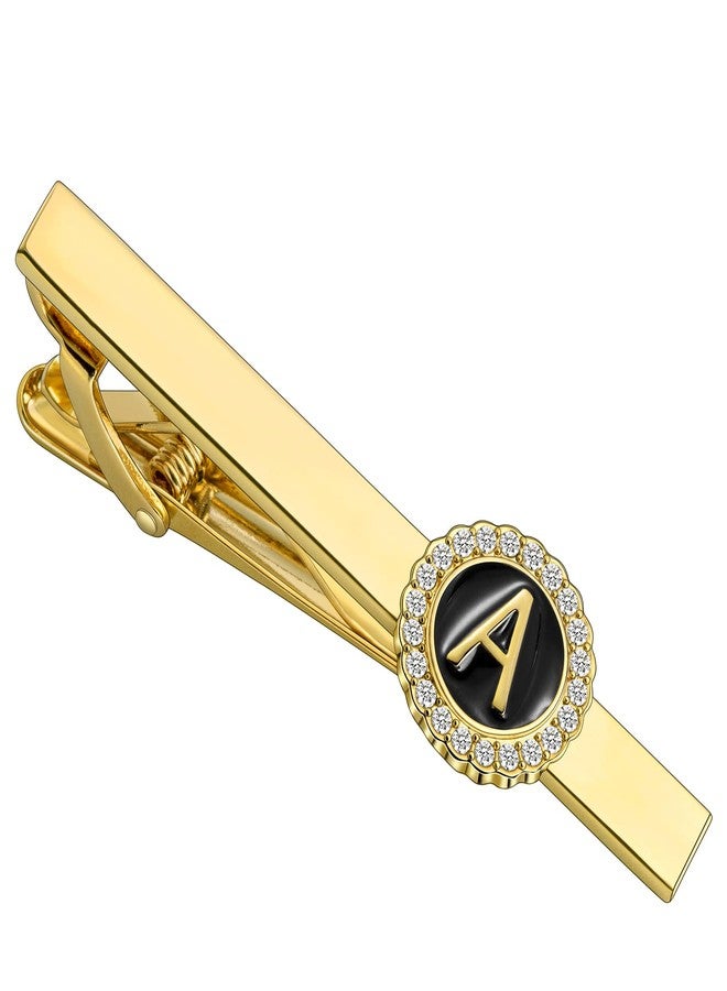HAWSON 2.2 Inch Tie Clips for Men 18K Gold Color (A-Z Initial) for Men's Fashion Accessories Wedding Day Wearing,Men’s Jewelry or Gifts for Him,Birthday Anniversary - Image 1