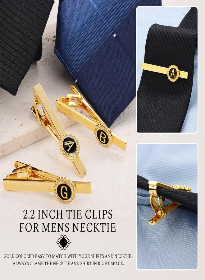 HAWSON 2.2 Inch Tie Clips for Men 18K Gold Color (A-Z Initial) for Men's Fashion Accessories Wedding Day Wearing,Men’s Jewelry or Gifts for Him,Birthday Anniversary - Image 2