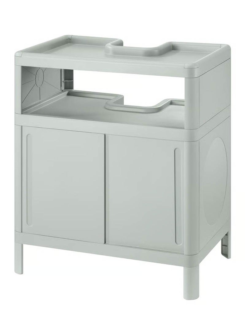 سي او أرماء خزانة قاعدة لحوض غسيل, مع أبواب سحّابة/أخضر, ‎50x33x57 سم‏ - Image 1