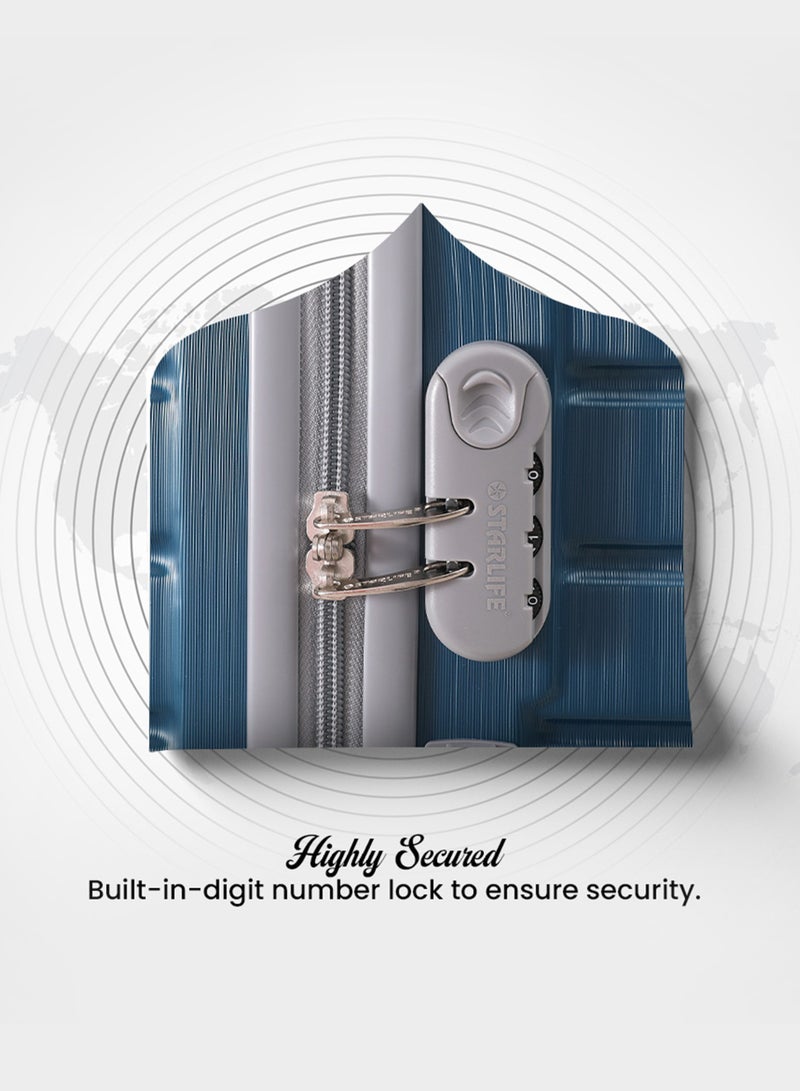 STARLIFE 3 Piece ABS Hard side Trolley Luggage Set Spinner Wheels with Number Lock 20/24/30 Inch - Image 4