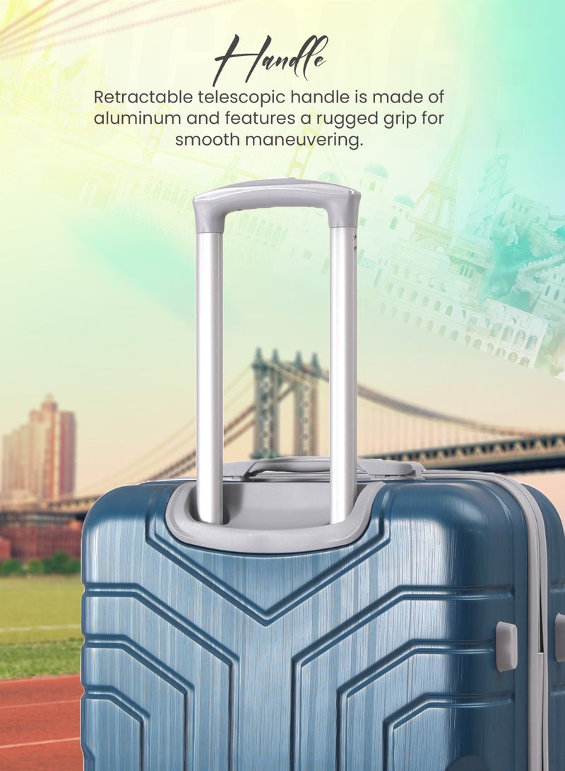 STARLIFE 3 Piece ABS Hard side Trolley Luggage Set Spinner Wheels with Number Lock 20/24/30 Inch - Image 3