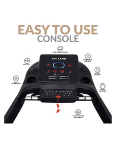 Sky Land Foldable Treadmill with 5.5 HP Peak Motor | Bluetooth Speaker, Built-In Massager, Auto Incline | Quiet Running Machine for Home Gym Fitness | LED Display, Shock Absorption, 130 KG Capacity | EM-1277  - Image 3