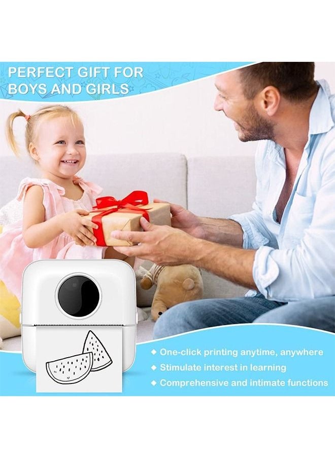 Y&D - Label Printer, Portable Thermal Mini Photo Rechargeable Labeler, Small Bluetooth Inkless Printer with 11 Rolls Paper for Android and iOS Smartphones - Image 1