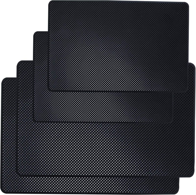 DaKuan Car Dashboard Anti-Slip Mat, 4 Packs 10.5" x 5.7" and 8" x 5.1" Sticky Non-Slip Dashboard Gel Latex Pad for Cell Phone, Sunglasses, Keys, Coins - Image 1