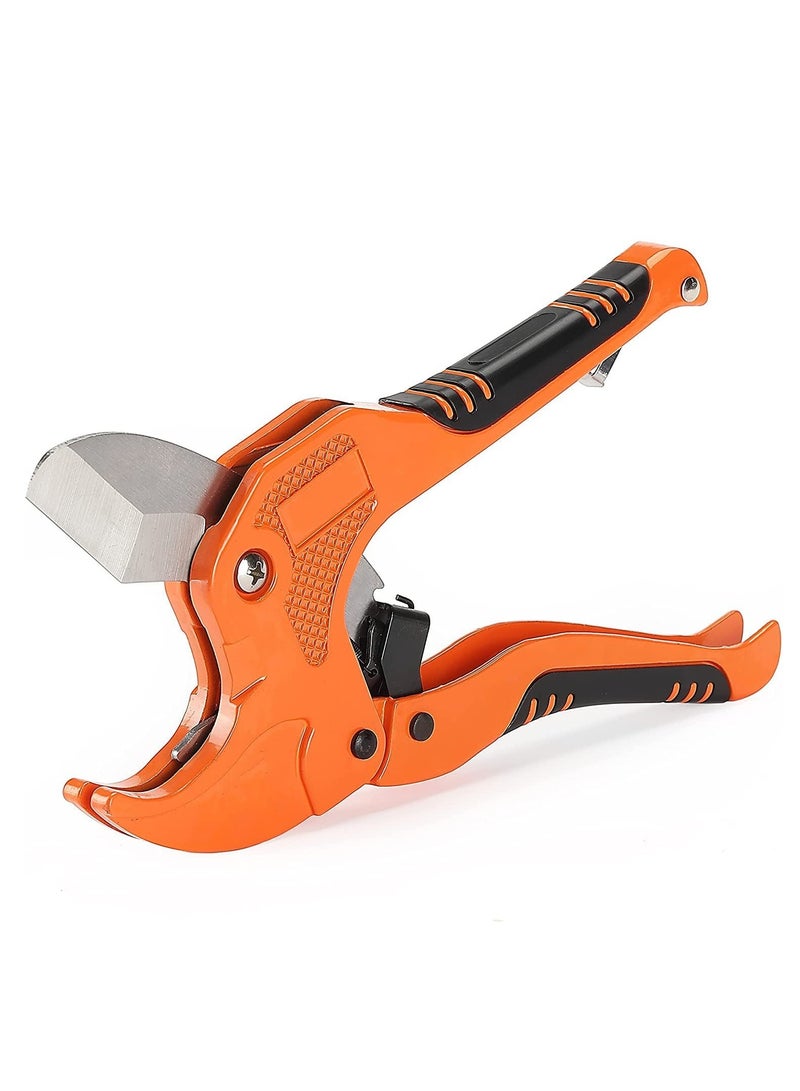 KASTWAVE PVC Pipe Cutter, Cuts up to 1-1/4", Ratcheting PVC Pipe Cutter Tool, Pipe Cutters PVC, PVC Pipe Shears, PVC Cutter, Plastic Pipe Cutter, PEX Pipe Cutter, PVC Cutter Tool, PVC Ratchet Cutter - Image 1