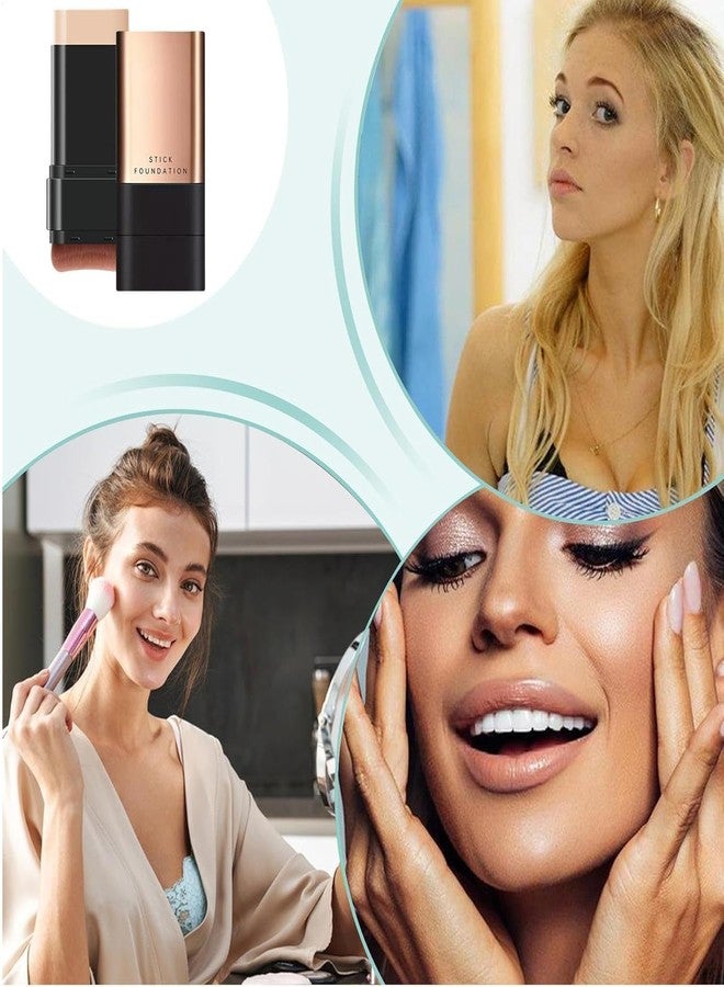 DGOOLS 2 in 1 Luxury Anti-Wrinkle Foundation Stick, Long-Lasting Double Head Foundation Make Up Stick with Brush, (Natural, 1 PCS) - Image 4