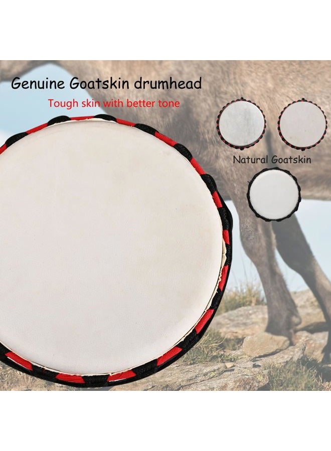 LIEKE Djembe African Drum 10'' x 20'' Mahogany Goatskin Drumhead Hand-painted Pattern Hand Drum for Adults Beginners (Blue) - Image 3