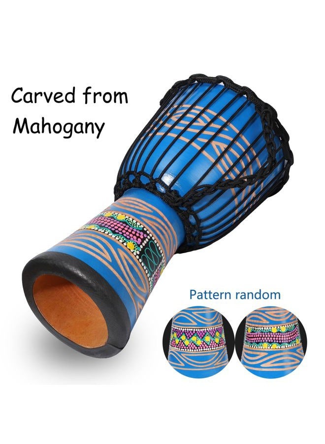 LIEKE Djembe African Drum 10'' x 20'' Mahogany Goatskin Drumhead Hand-painted Pattern Hand Drum for Adults Beginners (Blue) - Image 4