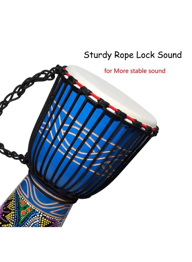 LIEKE Djembe African Drum 10'' x 20'' Mahogany Goatskin Drumhead Hand-painted Pattern Hand Drum for Adults Beginners (Blue) - Image 5