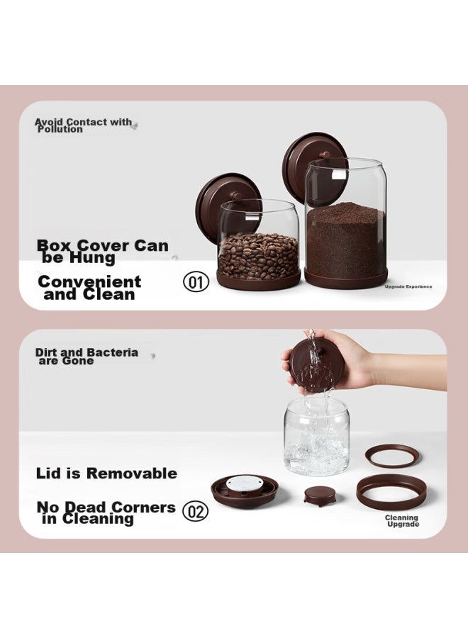 Ankou Coffee Grounds And Beans Airtight Container, Storage Jar For Snacks, Candy, And Nuts, Glass Sealed Container With Air Release Valve, 1200ml - Image 4