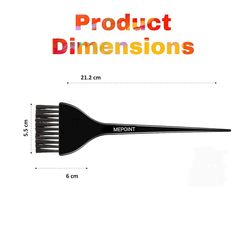MEPOINT Dye Brush Coloring Applicator - Precise Hair Color Application Made Easy - Soft Bristles for Gentle Coloring - Easy to Clean and Reuse - Suitable for Men and Women (Black) - Image 2